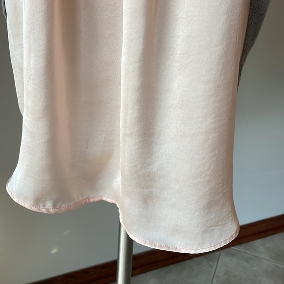 BORDEAUX women’s statement back rayon T shirt 2 in 1 look gray / pink relaxed M - Picture 6 of 12